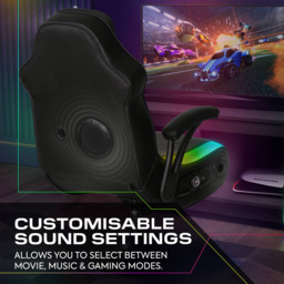 X Rocker Monsoon 4.1 Black RGB LED Gaming Chair with Sound System and Neo Motion Sync App Control - thumbnail 3