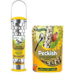 Peckish Wild Bird Extra Goodness Nugget Feeder with Extra 1kg