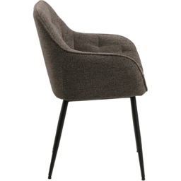 Florence Brooke Set of 2 Taupe Dining Chair with Armrest - thumbnail 4