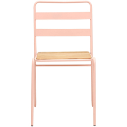 Premier Housewares District Pink Metal and Elm Wood Dining Chair - thumbnail 2
