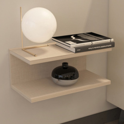 Decorotika Ramira 2 Shelf Cottonbeige Floating Bedside Table - thumbnail 1