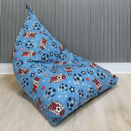 Kaikoo Blue Goal Print Triangle Bean Bag