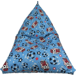 Kaikoo Blue Goal Print Triangle Bean Bag - thumbnail 3