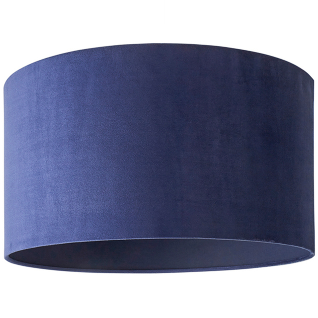 ValueLights Reni Navy Velvet Drum Ceiling Lamp Shade 45cm - image 1