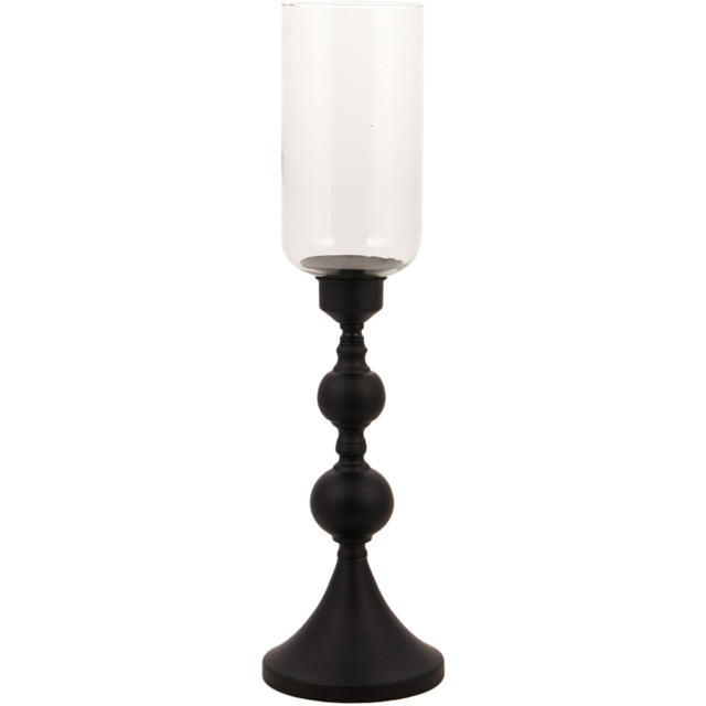 Black Table Top Hurricane Candle Holder - image 1