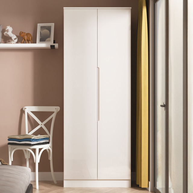 Crowndale Milan Kashmir Gloss and Kashmir Tall Double Wardrobe Ready Assembled - image 1