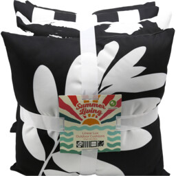 Pack of 4 Linear Lux Outdoor Cushions Monochrome - thumbnail 1