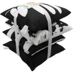 Pack of 4 Linear Lux Outdoor Cushions Monochrome - thumbnail 2