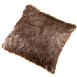 Kaikoo Brown Fur Tipped Cushion