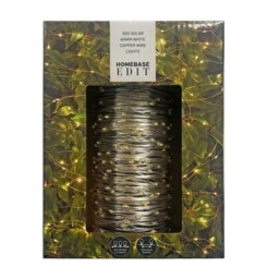 300 Solar Warm White Copper Wire Lights - thumbnail 1
