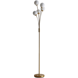 Kliving Mabel 5 Light Satin Brass Floor Lamp