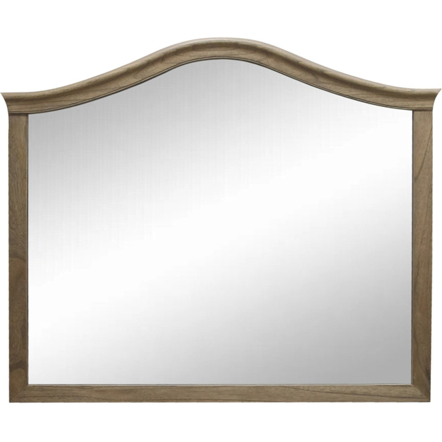 Rosemont Wooden Over Mantle Mirror Brown - image 1