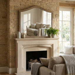 Rosemont Wooden Over Mantle Mirror Brown - thumbnail 4
