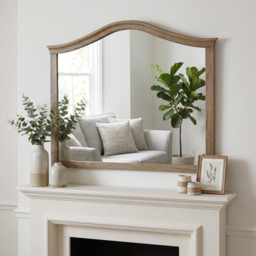 Rosemont Wooden Over Mantle Mirror Brown - thumbnail 2