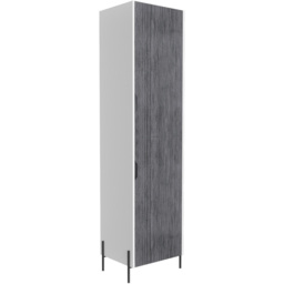 Core Products Dallas 2 Door White and Carbon Grey Tall Storage Cabinet - thumbnail 2