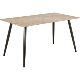 Florence Wicklow 4 Seater Rectangular Brown and Black Ceramic Dining Table - thumbnail 2