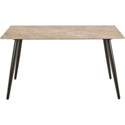 Florence Wicklow 4 Seater Rectangular Brown and Black Ceramic Dining Table - thumbnail 3