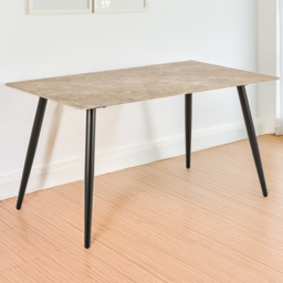 Florence Wicklow 4 Seater Rectangular Brown and Black Ceramic Dining Table - thumbnail 1