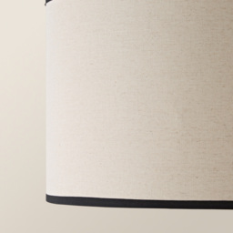 ValueLights Eva Large Linen Drum Shade with Black Trim - thumbnail 4