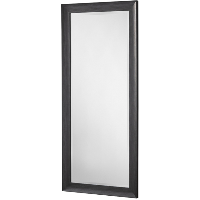 Yearn Dark Grey Scooped Grained Bevelled Full Length Mirror 167.5 x 76cm - image 1