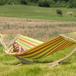 Amazonas Aruba Vanilla Single Premium Spreader Bar Cotton Garden Hammock Only - thumbnail 3
