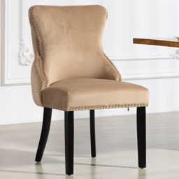 Artemis Home Palata Brown Velvet Fabric Dining Chair Set of 2 - thumbnail 1