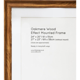 Oakmere Wood Effect Mounted Photo Frame Brown 24 x 20 inch - thumbnail 3
