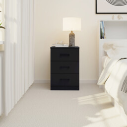 Regent Bedside Table Black - thumbnail 1