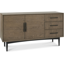 Bentley Designs Vintage Weathered Oak 2 Door 3 Drawer Wide Sideboard - thumbnail 2