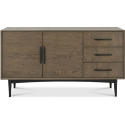 Bentley Designs Vintage Weathered Oak 2 Door 3 Drawer Wide Sideboard - thumbnail 3