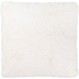 Divante Rabbit Faux Fur White Square Cushion 55cm - thumbnail 1