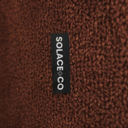 SOLACE+CO Asher Burnt Orange 3 Seater Chenille Sofa with Footstool - thumbnail 4