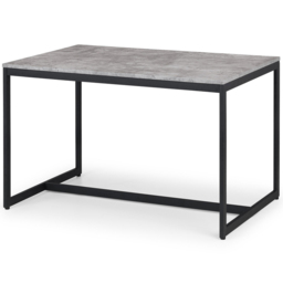 Julian Bowen Staten Kari Concrete Effect 4 Seater Dining Set Black - thumbnail 3