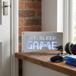Eat Sleep Game Multicolour Neon Block Light - thumbnail 2