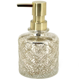 Bathstore Gold Antique Geo Glass Dispenser