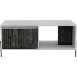 Core Products Dalla Single Drawer White and Carbon Grey Coffee Table - thumbnail 2