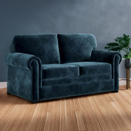 Jay-Be Heritage 2 Seater Luxe Velvet Airforce Sofa Bed with e-Pocket Mattress