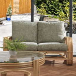Desser Furniture Pretzel 2 Seater Natural Jubilee Sage Rattan Sofa