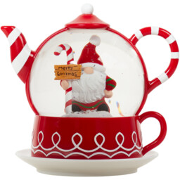 LED Novelty Gonk Teapot - Red