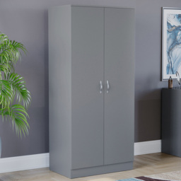 Vida Designs Riano Grey 2 Door Wardrobe - thumbnail 1