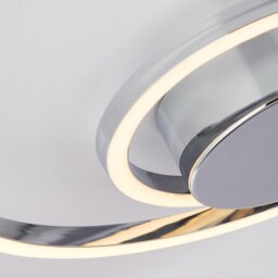 Sasha LED Flush Ceiling Light - Light Chrome - thumbnail 4