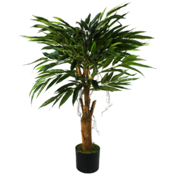 Leaf Artificial Longifolia Ficus Natural Trunk Tree in Pot - thumbnail 1