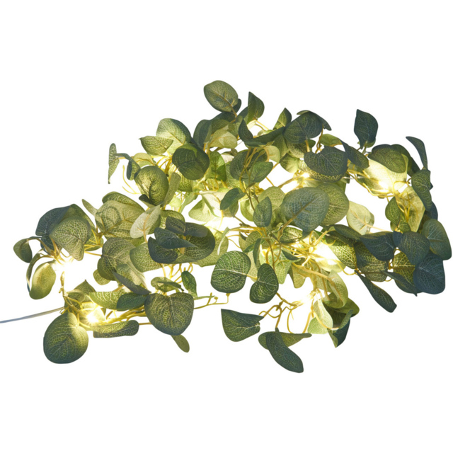 Pure Decor Green Eucalyptus LED Garland 190cm - image 1