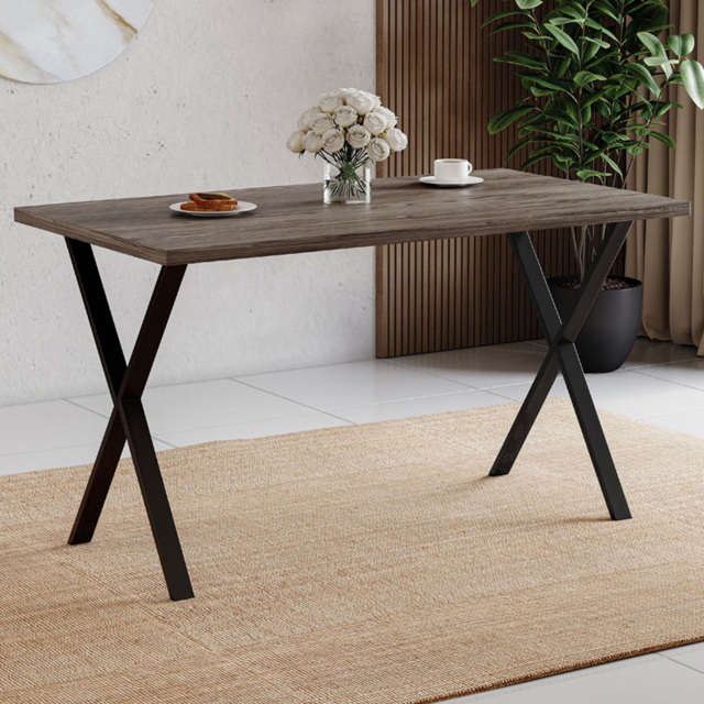 Vida Designs 4 Seater Walnut Dining Table - image 1