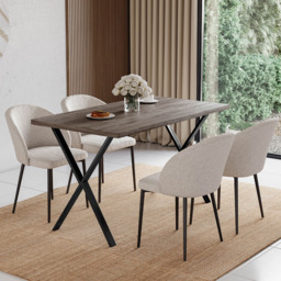 Vida Designs 4 Seater Walnut Dining Table - thumbnail 4