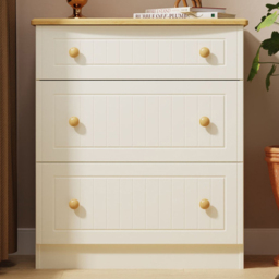 Crowndale Warwick Cream Ash and Oak 3 Drawer Deep Chest of Drawers