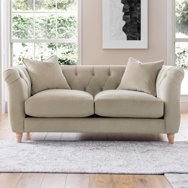 2 Seater Putty Velvet Sofa - image 1