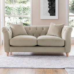 2 Seater Putty Velvet Sofa - thumbnail 1