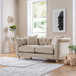 2 Seater Putty Velvet Sofa - thumbnail 2