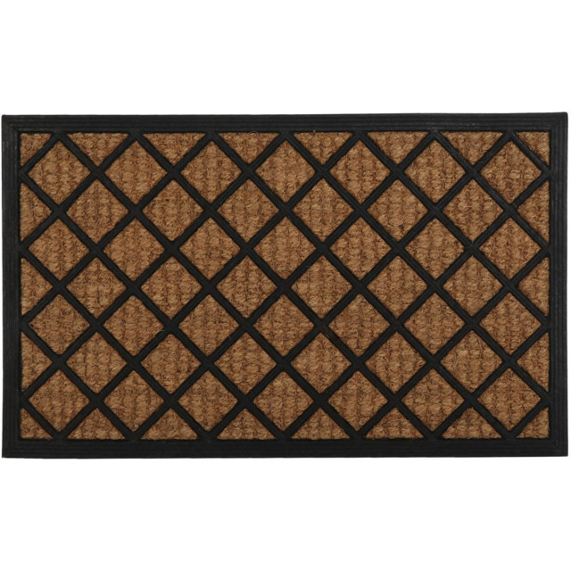 Rubber Backed Boucle Squares Coir Mat - image 1